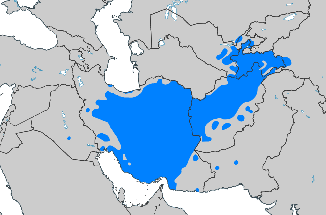 Areas with Persian-speakers as mother tongue